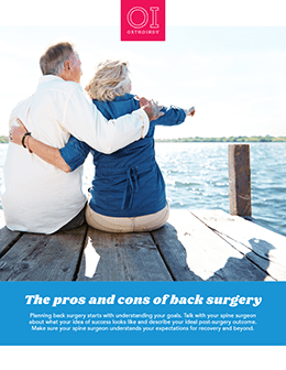 Pros and Cons of Back Surgery cover